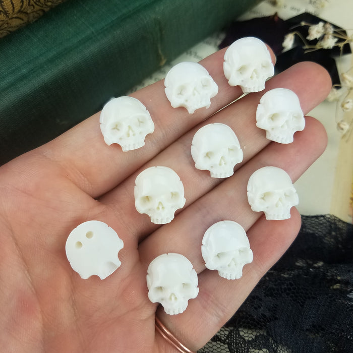 Mini Skull Cabochons, drilled