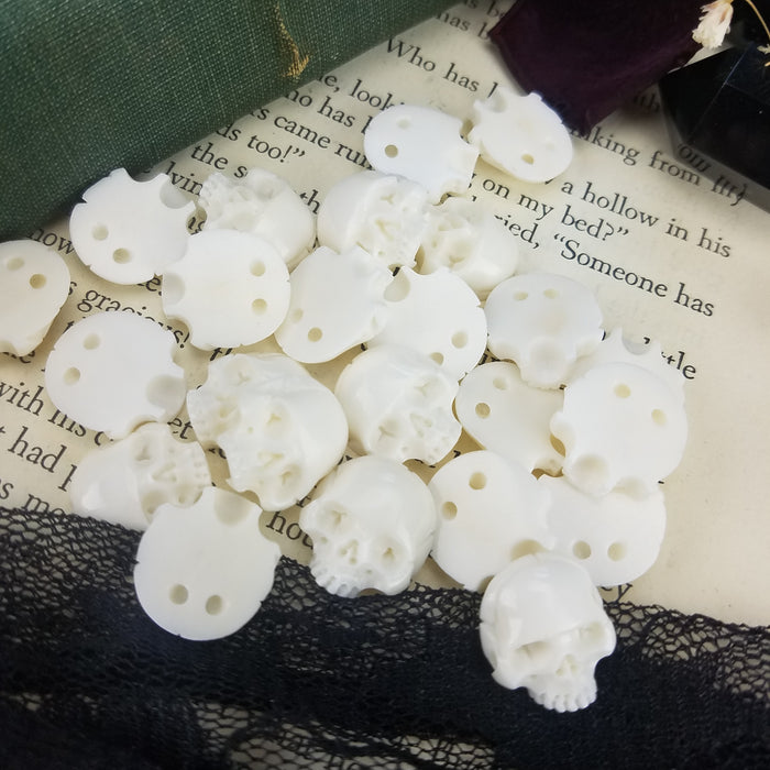 Mini Skull Cabochons, drilled