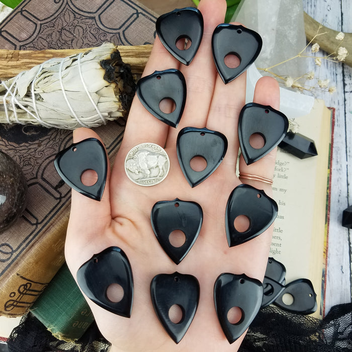 Buffalo Horn Planchette, drilled