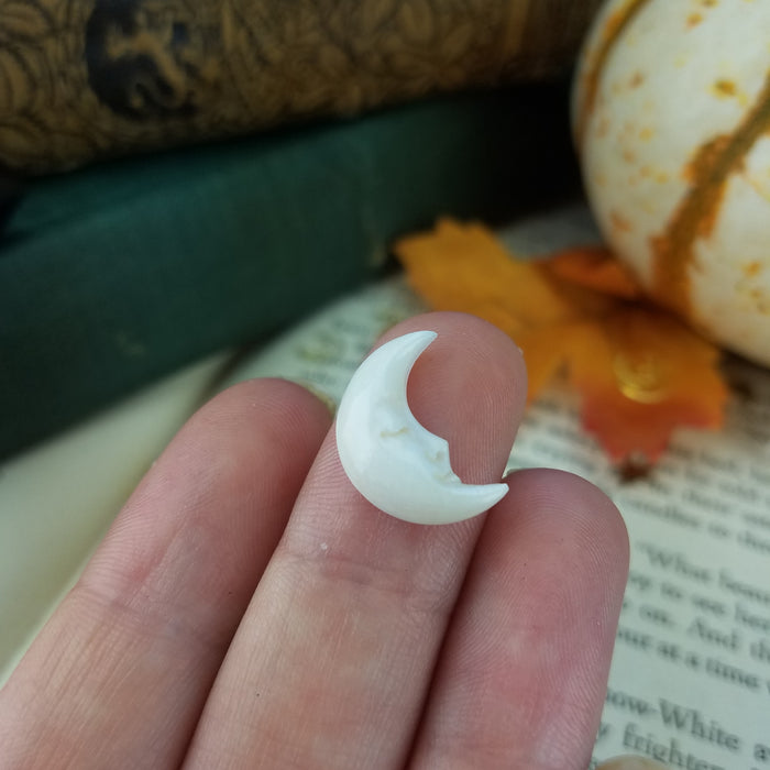 Crescent Moon Face Carvings, small