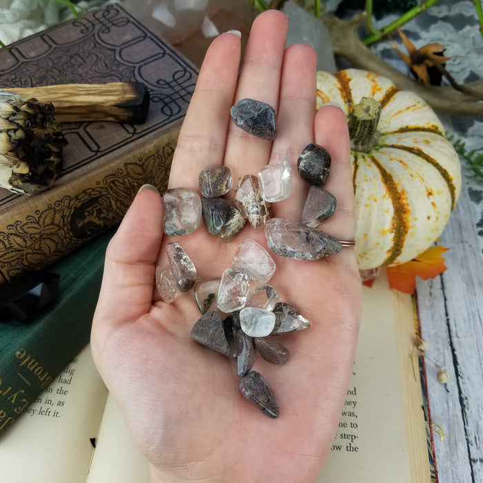 Lodolite Quartz Chips, chunky