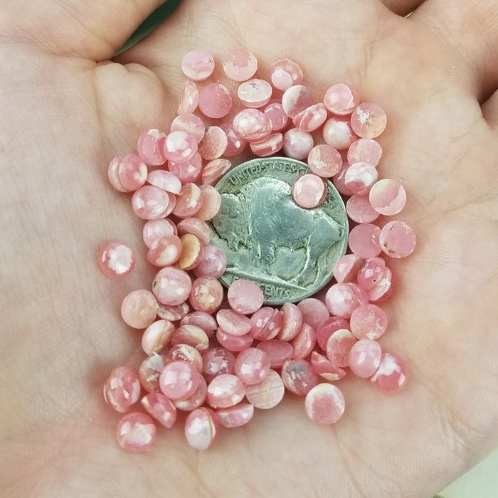 Rhodochrosite 5mm Round Cabochons