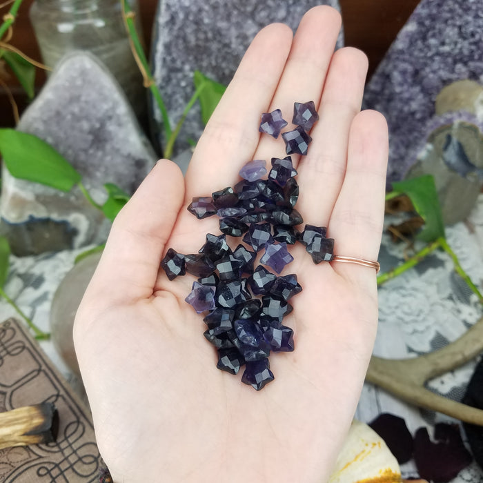 Faceted Iolite Stars, 10mm