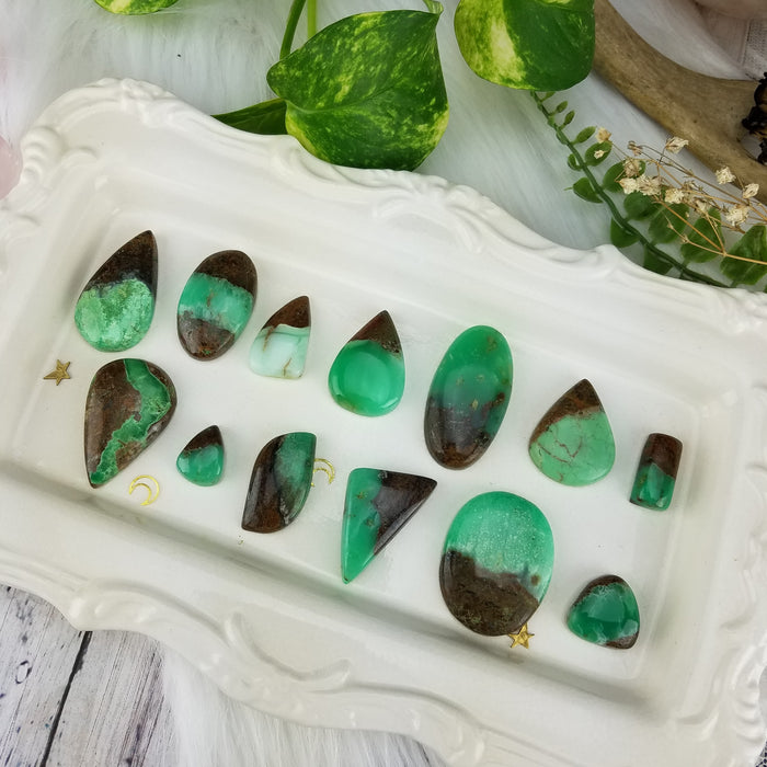 Chrysoprase Cabochons , Freeform