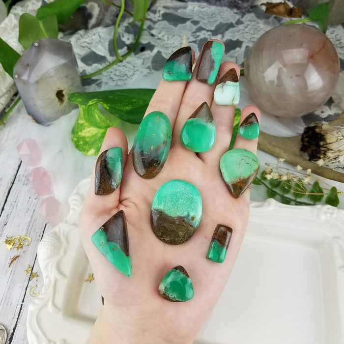 Chrysoprase Cabochons , Freeform