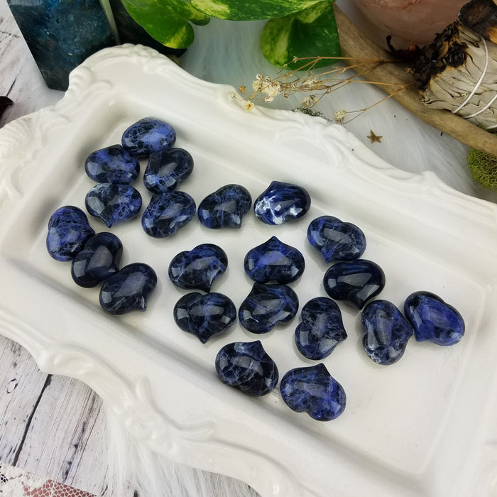 Sodalite Puffy Hearts