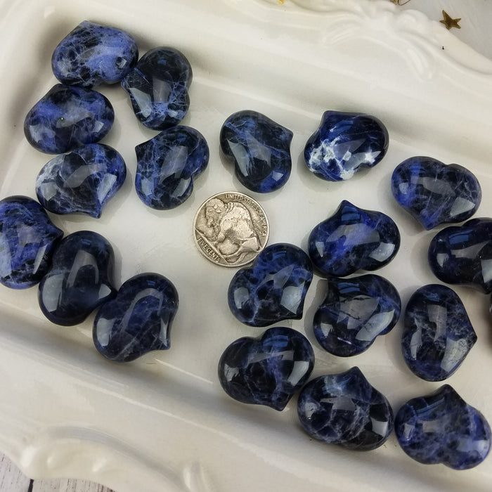 Sodalite Puffy Hearts