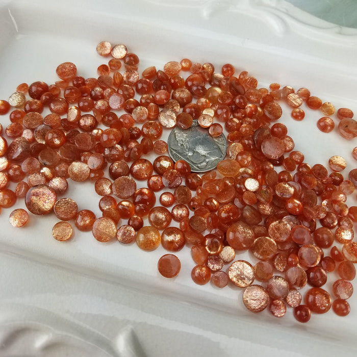 Sunstone Cabochons, Round