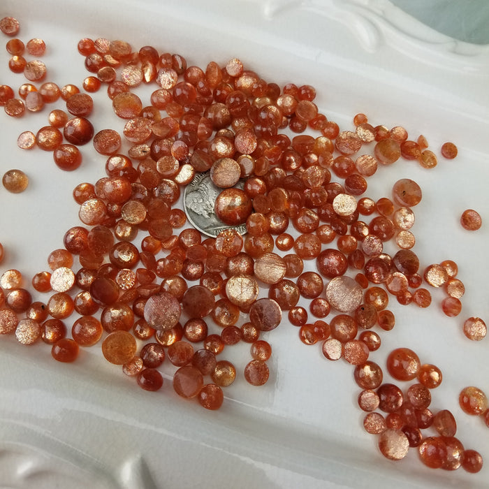 Sunstone Cabochons, Round