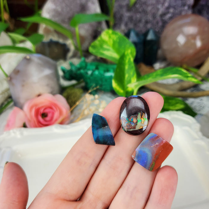 Koroit Boulder Opal Cabochons, Set 2