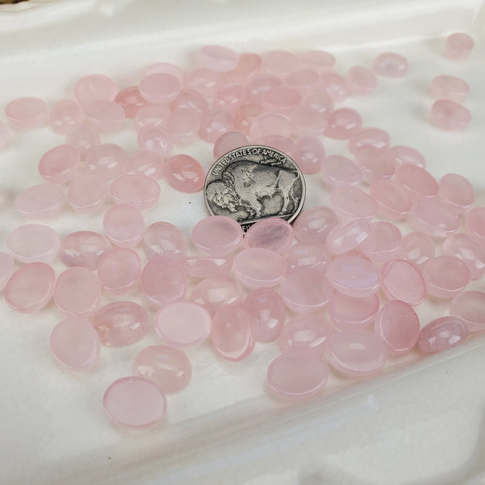 Rose Quartz Cabochons, 8x10mm