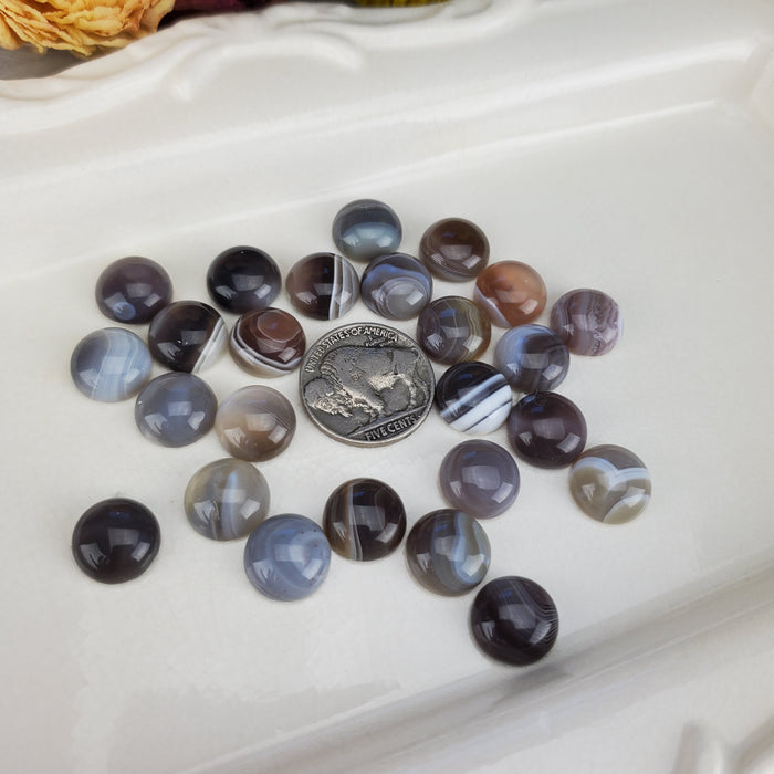 Botswana Agate Round Cabochons