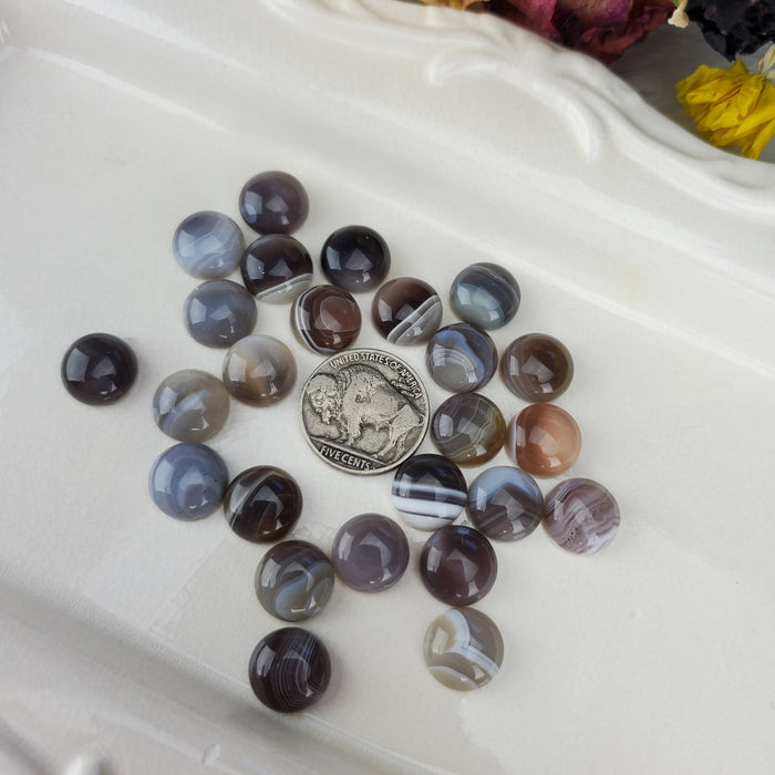 Botswana Agate Round Cabochons