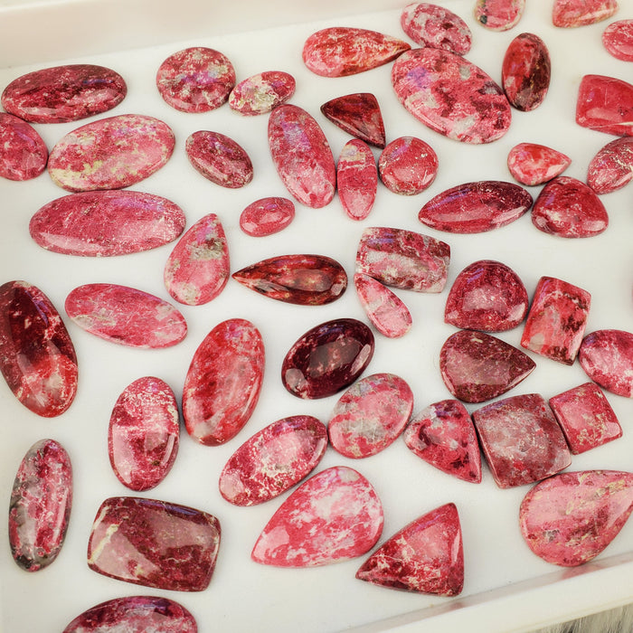 Thulite Free-Form Cabochons