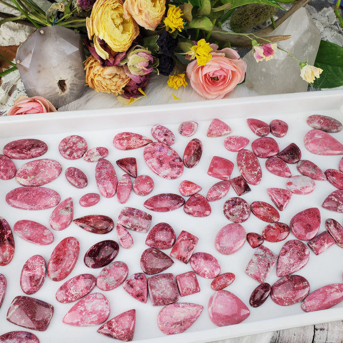 Thulite Free-Form Cabochons