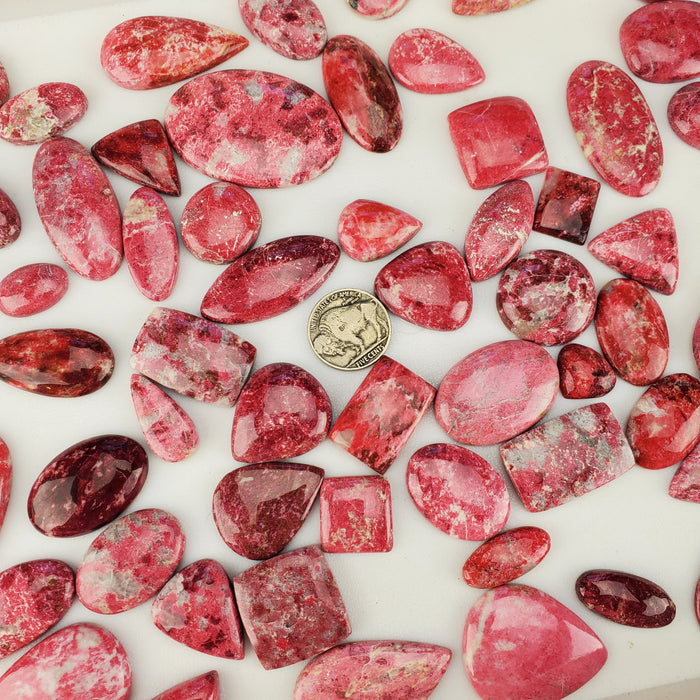 Thulite Free-Form Cabochons