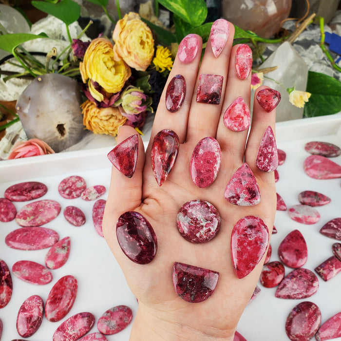 Thulite Free-Form Cabochons