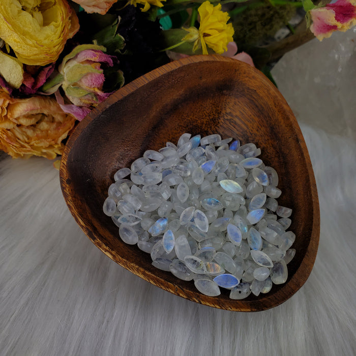 Moonstone Marquis Cabochons,  5x10mm