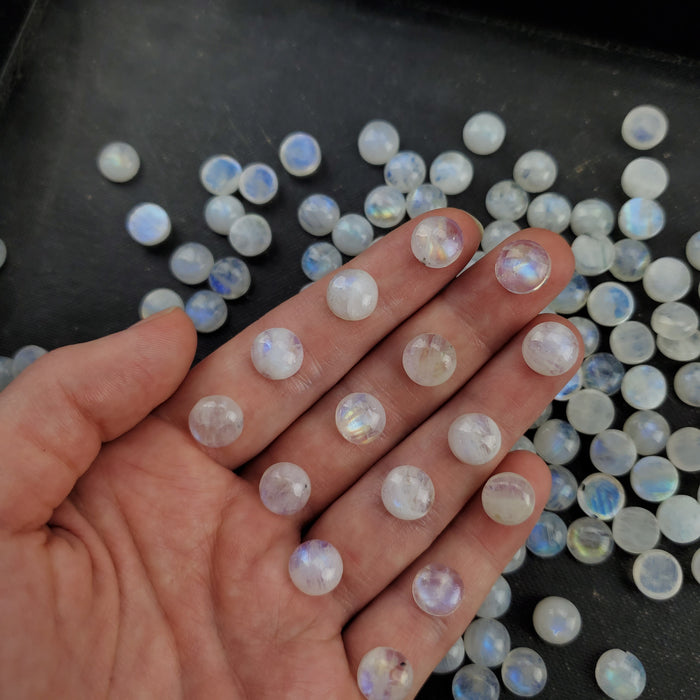 Moonstone Round Cabochons, 10mm