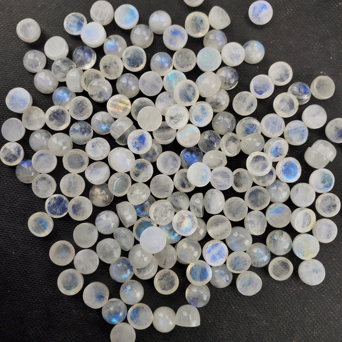 Moonstone Round Cabochons, 8mm