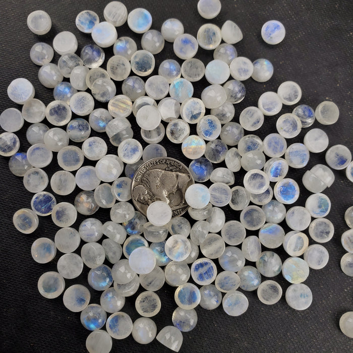 Moonstone Round Cabochons, 8mm