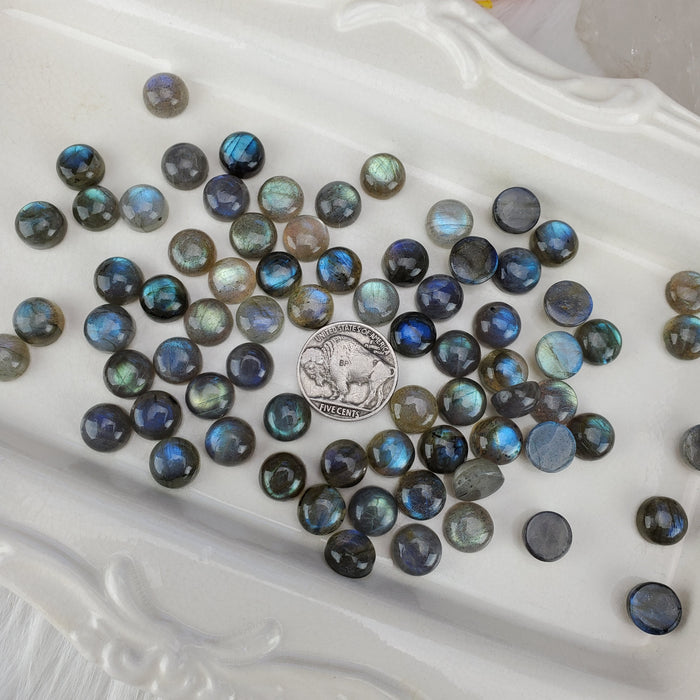 Labradorite Round Cabochons, 10mm