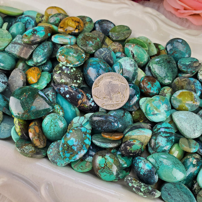 Tibetan Turquoise Cabochons, medium