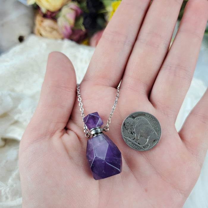 Crystal Perfume Bottles, Amethyst