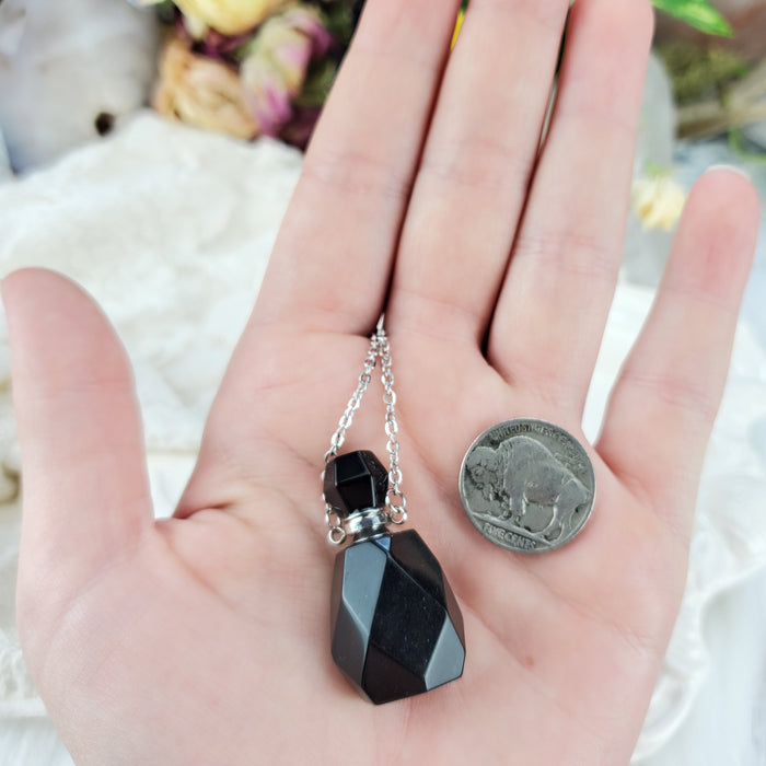 Crystal Perfume Bottles, Obsidian