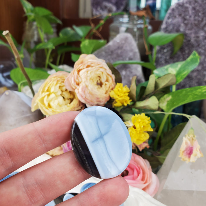 Banded Blue Opal Cabochons