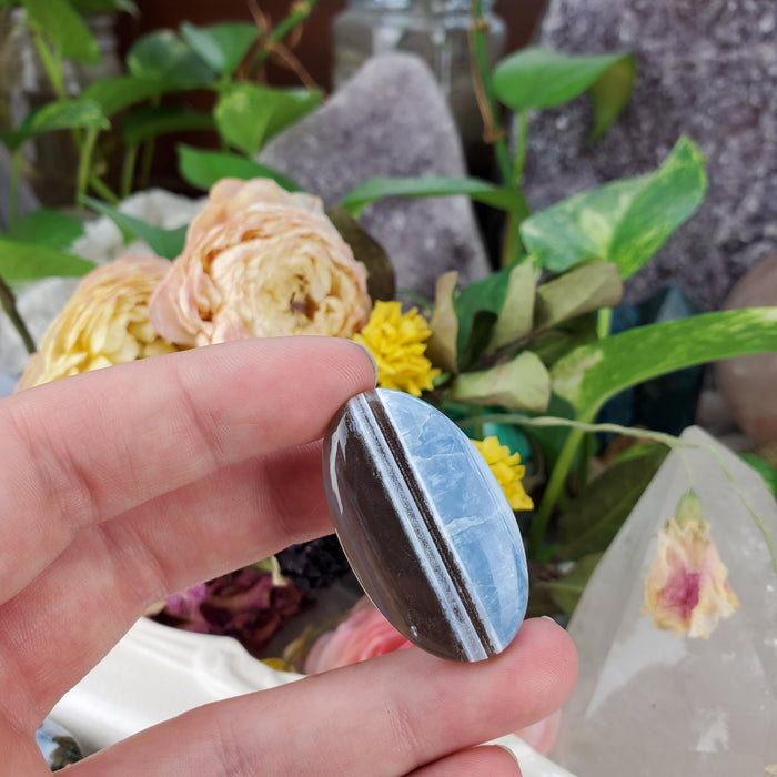 Banded Blue Opal Cabochons