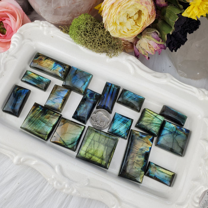 Labradorite Square/Rectangle Cabochons