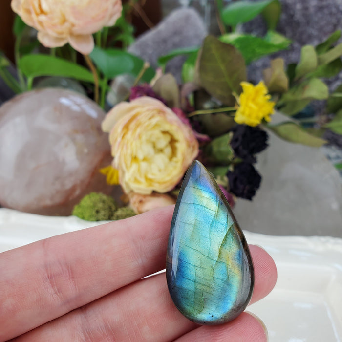 Labradorite Teardrop Cabochons