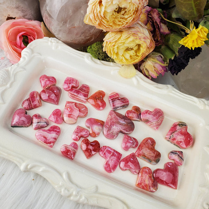 Rhodochrosite Heart Cabochons