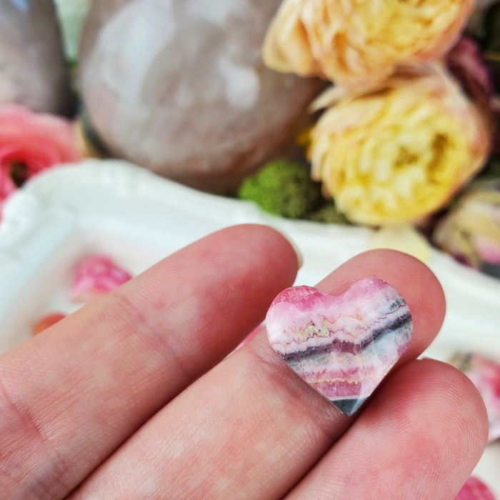 Rhodochrosite Heart Cabochons