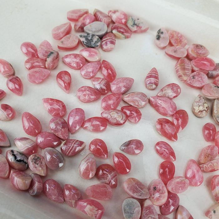 Rhodochrosite Teardrop Cabochons