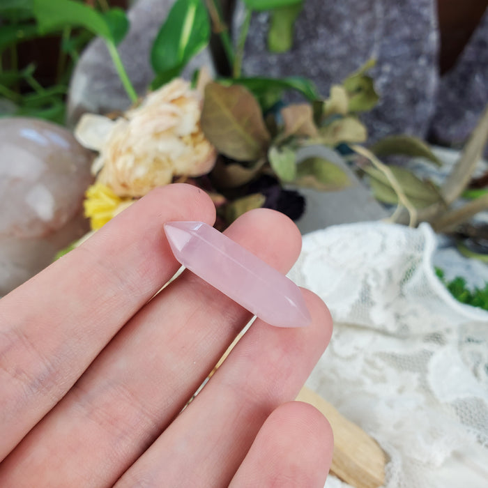 Rose Quartz Double-Terminated Points, 1 1/4''