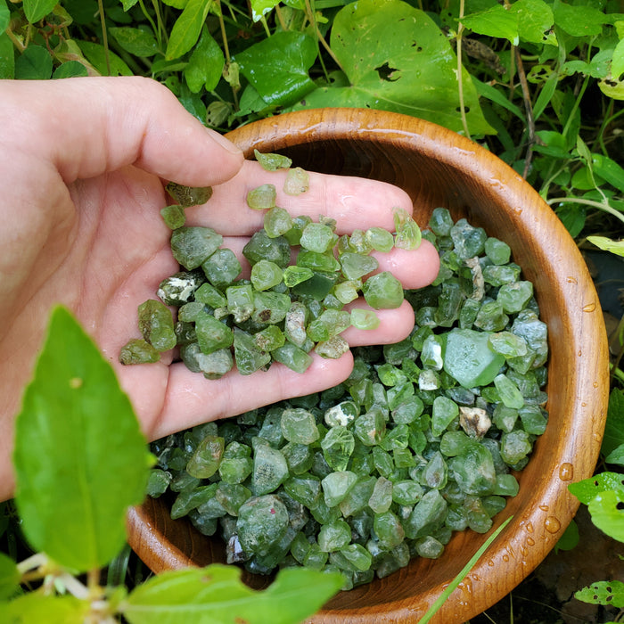 Peridot Pieces, Raw