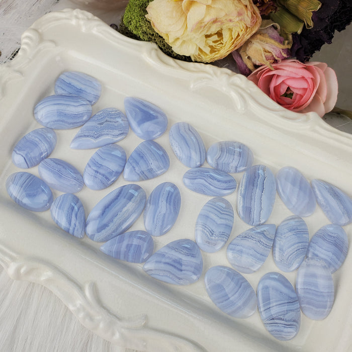 Blue Lace Agate Cabochons