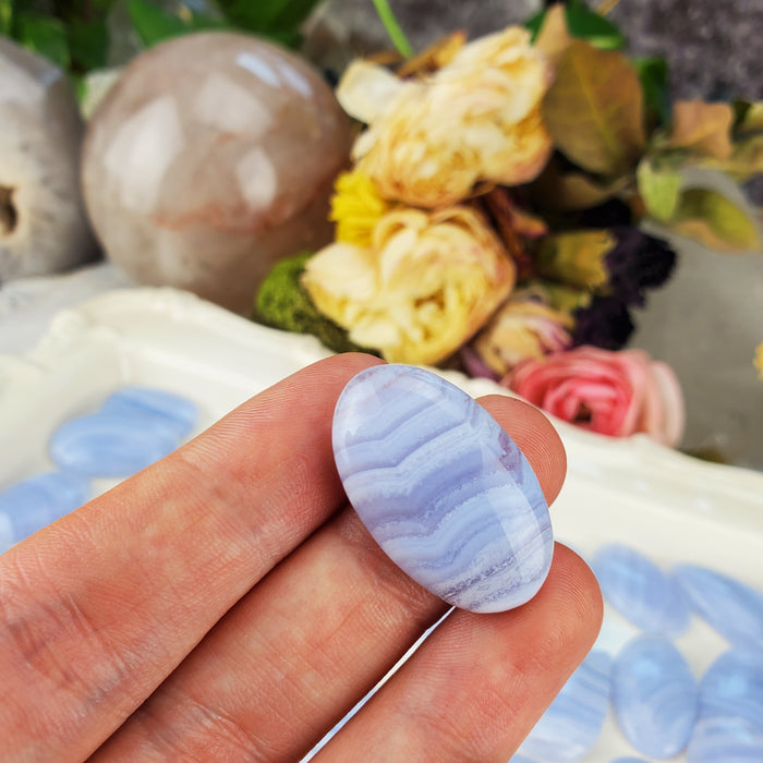 Blue Lace Agate Cabochons