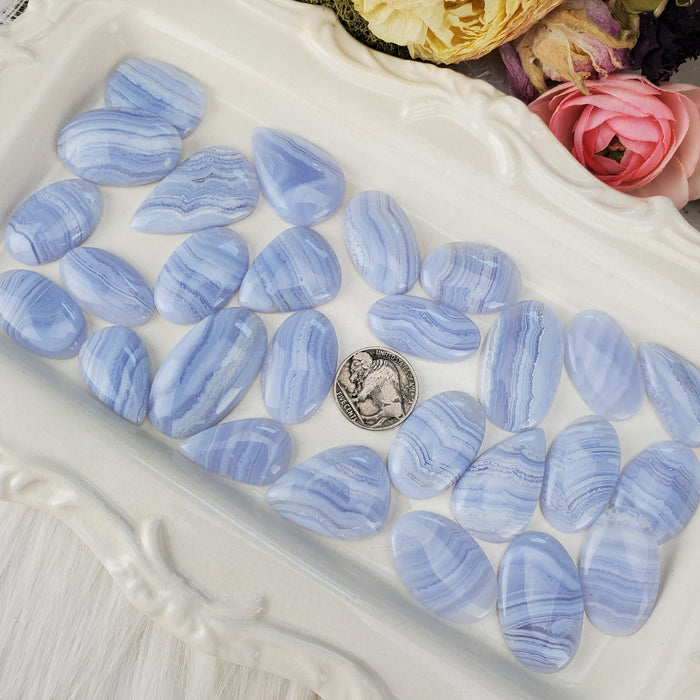 Blue Lace Agate Cabochons