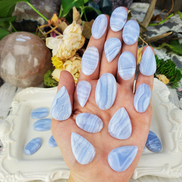 Blue Lace Agate Cabochons