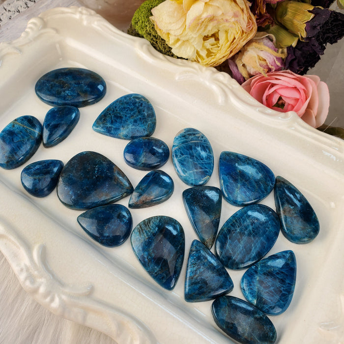 Blue Apatite Cabochons