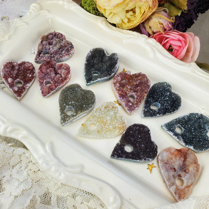 Brazilian Druzy Quartz Planchettes