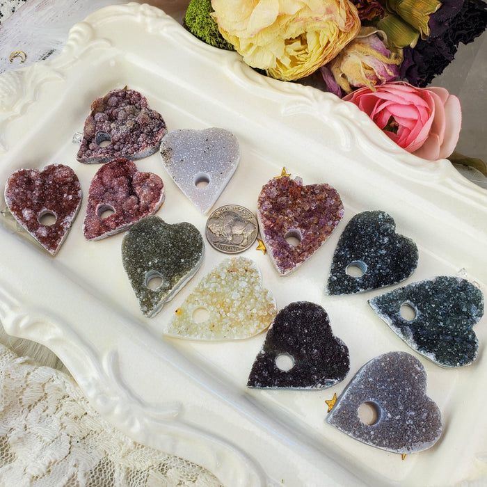 Brazilian Druzy Quartz Planchettes