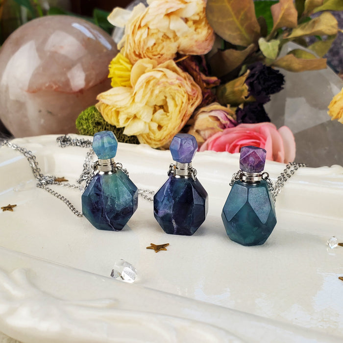 Crystal Perfume Bottles, Fluorite