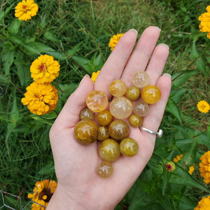 Golden Rutile Quartz Spheres