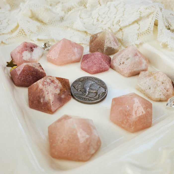 Pink Amethyst Hexagonal Pyramids