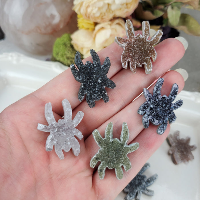 Druzy Quartz Spiders