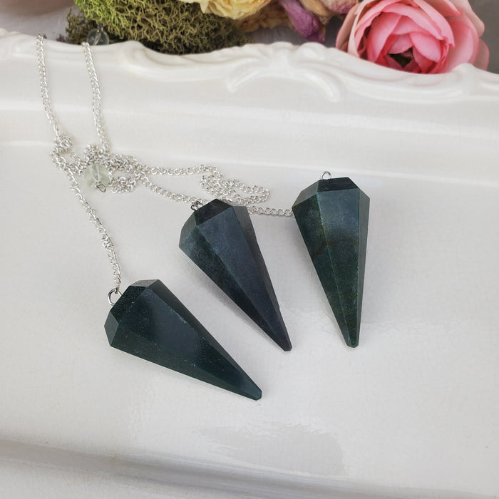 Moss Agate Pendulums